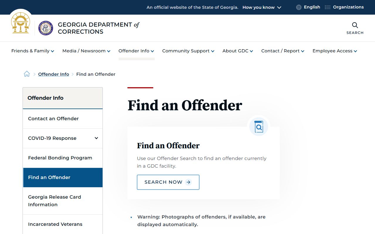 GDC offender search for Athens-Clarke County Correctional Institution inmate lookup